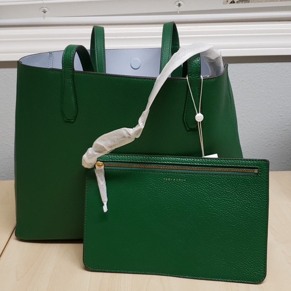 NWT Tory Burch emerald green Luna bag